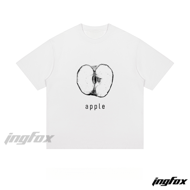 Apple Cross - Section Sketch - Loose Fit Short Sleeve T-Shirt