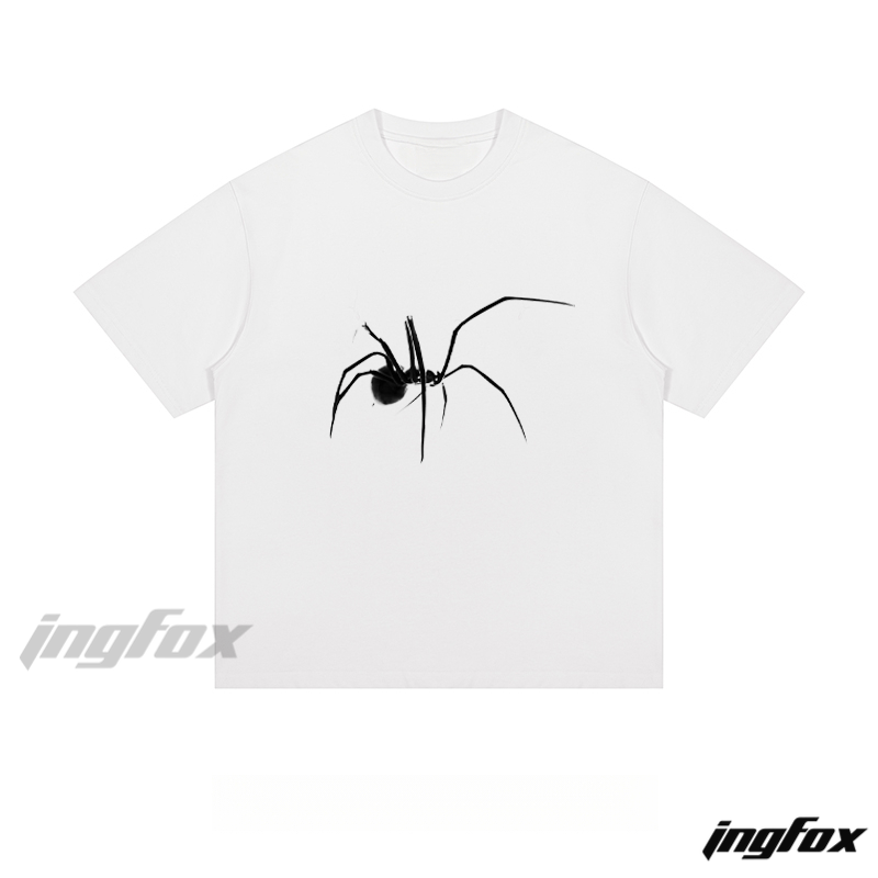 Black Spider Graphic - Loose Fit Short Sleeve T-Shirt