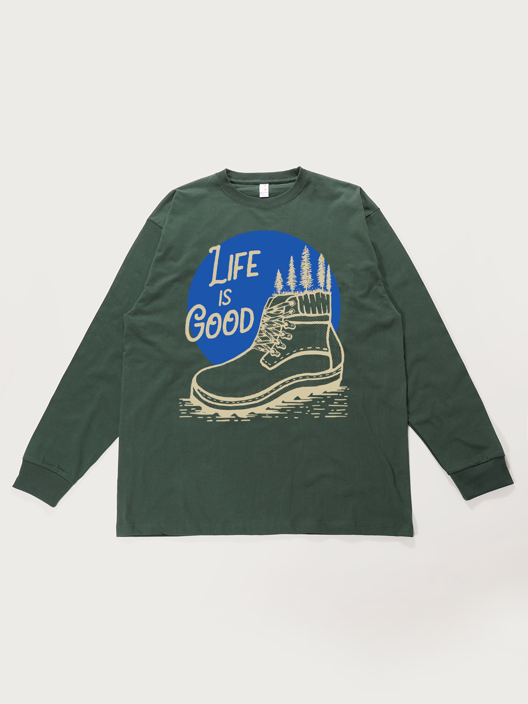 Life Is Good Outdoor Boot - Unisex Retro Cotton Long Sleeve T-Shirt