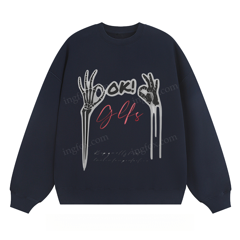 OK! Glfs Skeleton Hand - Classic Unisex Fit Crewneck Sweatshirt