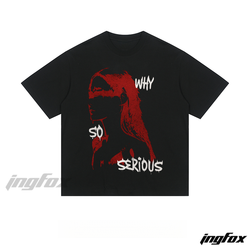 “Why So Serious” Masked Figure - Loose Fit Short Sleeve T-Shirt