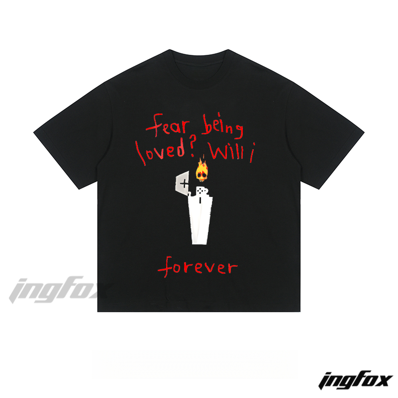Dark Love Query - Loose Fit Short Sleeve T - Shirt