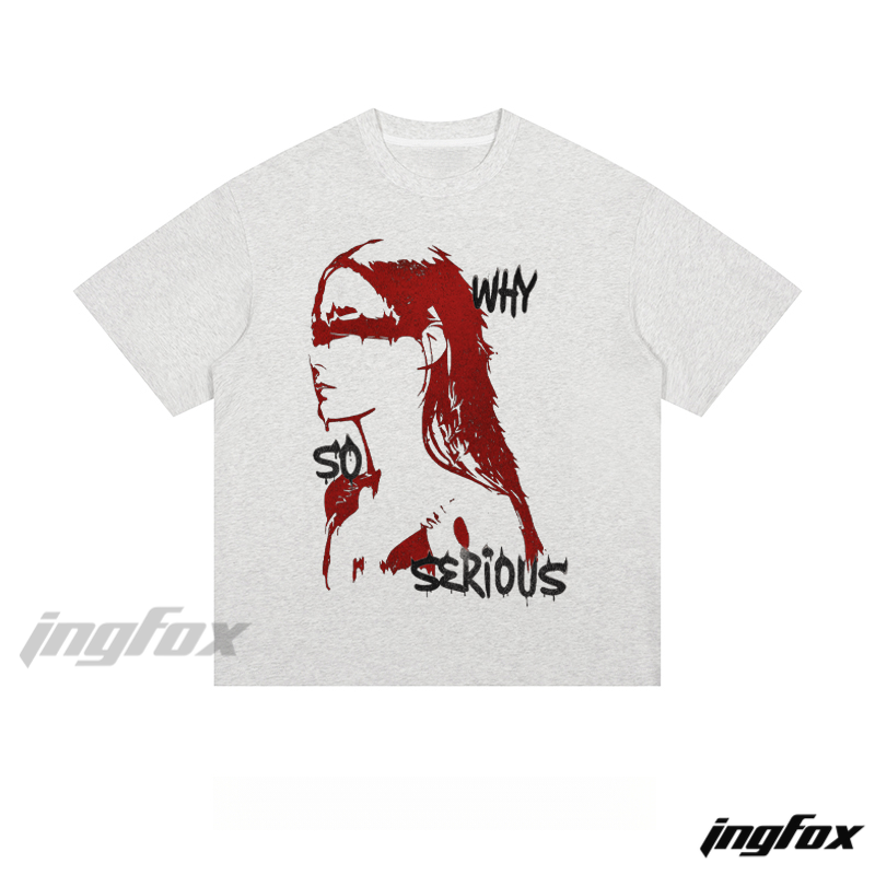 “Why So Serious” Masked Figure - Loose Fit Short Sleeve T-Shirt