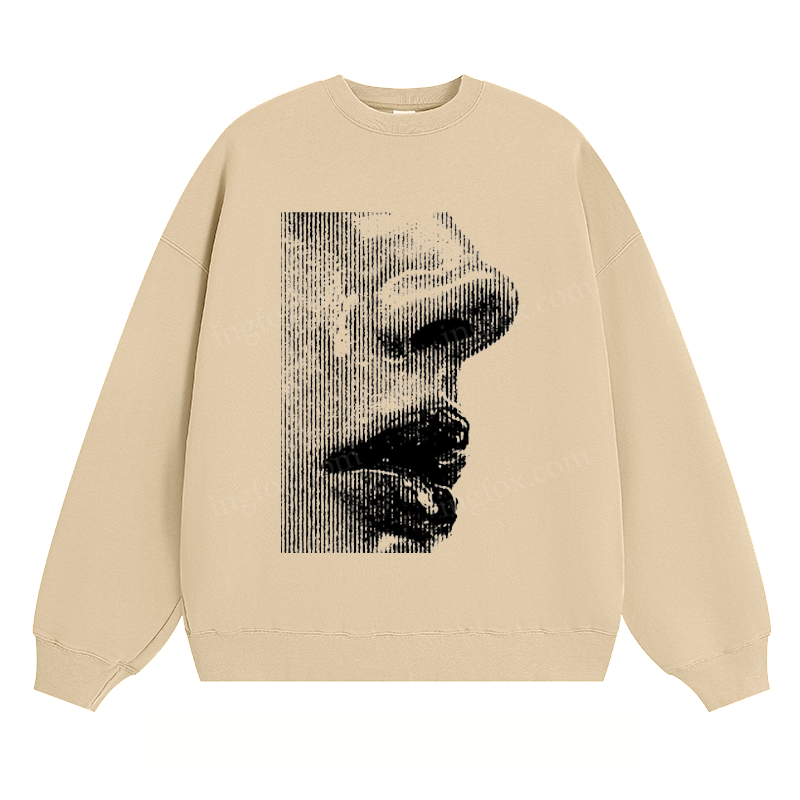 Abstract Facial Detail - Classic Unisex Fit Crewneck Sweatshirt