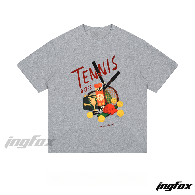 Tennis Retro Sport - Loose Fit Short Sleeve T - Shirt