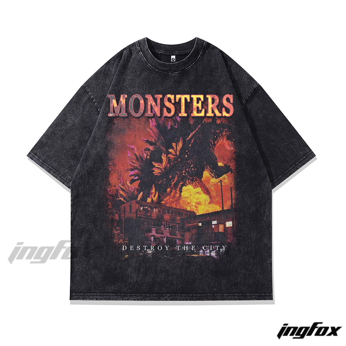 Embrace Edginess with Fear of Death Vintage Washed Oversized T-Shirt
