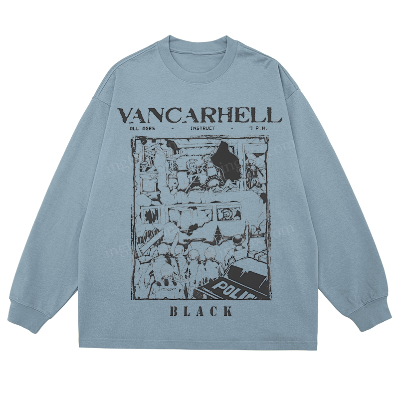 Vancarhell Graphic - Classic Unisex Fit Cotton Long Sleeve Tee