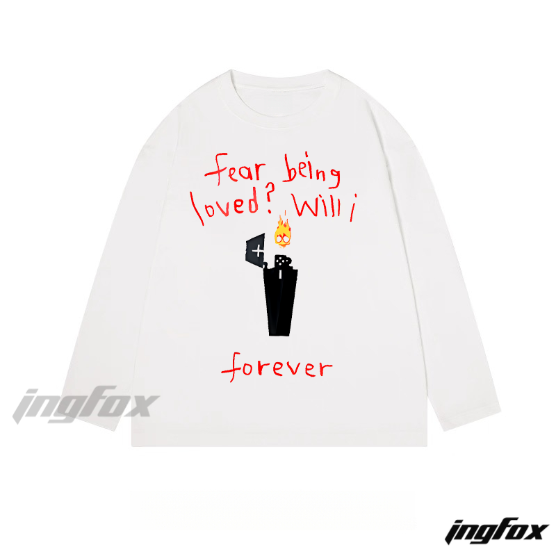 "Fear being loved? Will I forever" Graphic - Classic Cotton Long Sleeve Tee