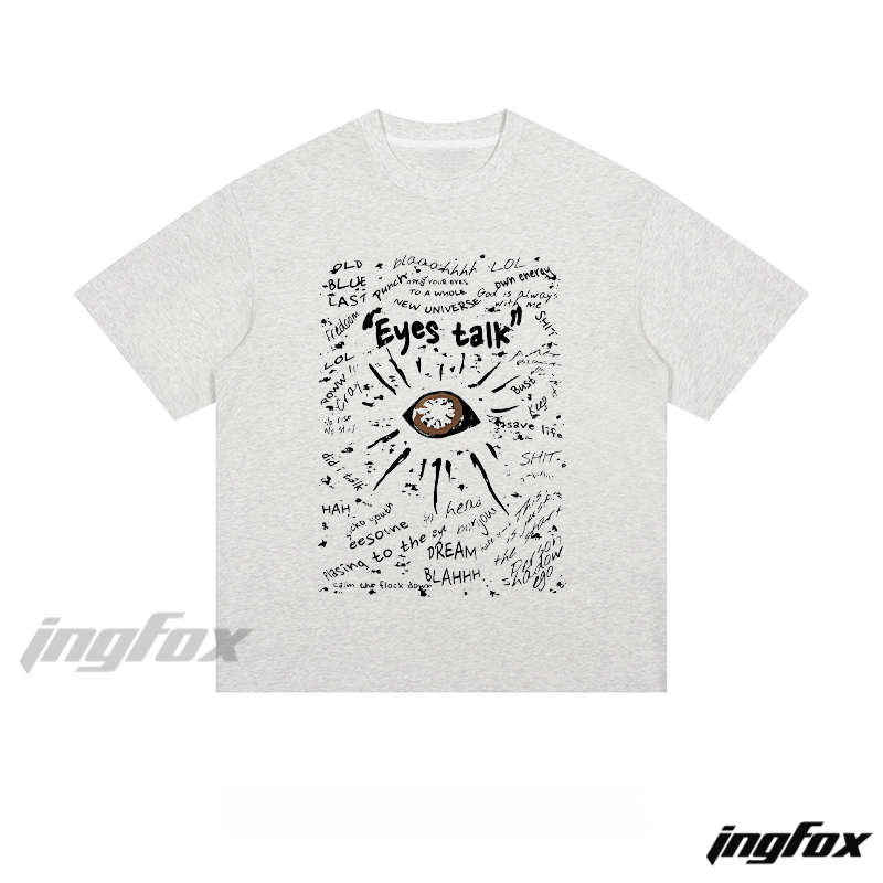 Eyes Talk Graffiti - Loose Fit Short Sleeve T - Shirt