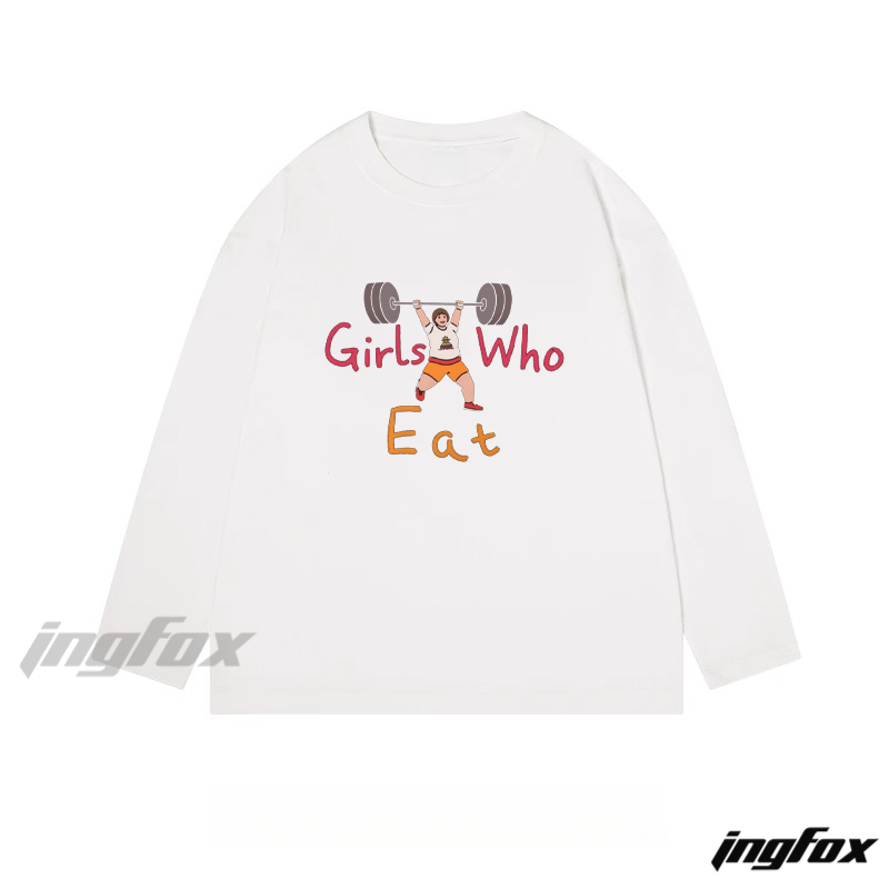 Girls Who Eat Weightlifting - Classic Cotton Long Sleeve Tee