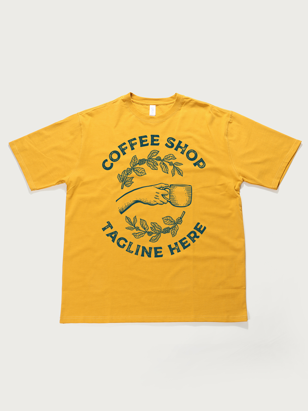 Coffee Shop Theme - Unisex Retro Cotton Short Sleeve T-Shirt