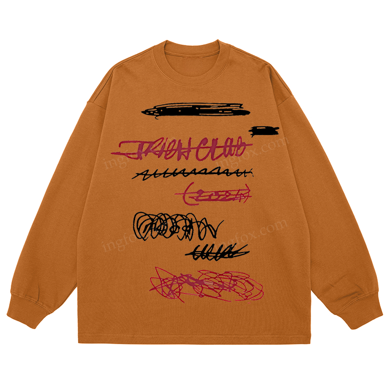 Graffiti - Style Scribble - Classic Unisex Fit Cotton Long Sleeve Tee