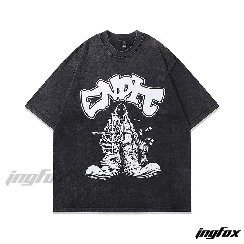 Street Art Graffiti Vibe - Vintage Washed Oversized T-Shirt