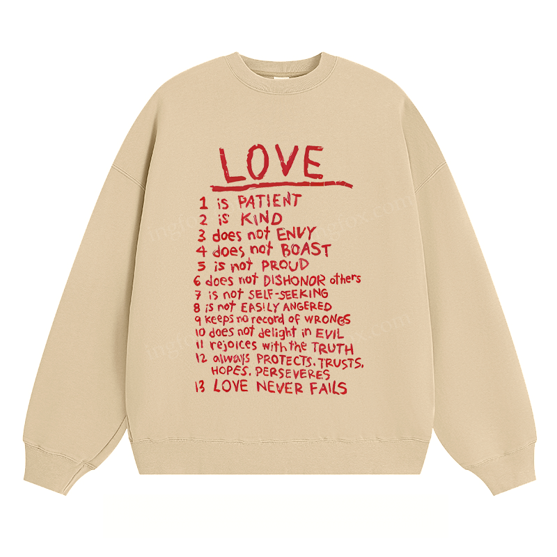 "LOVE" - Classic Unisex Fit Crewneck Sweatshirt