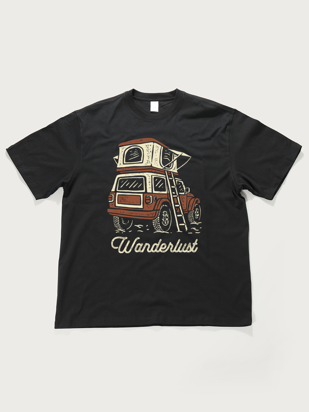 Wanderlust Camper - Unisex Retro Cotton Short Sleeve T-Shirt