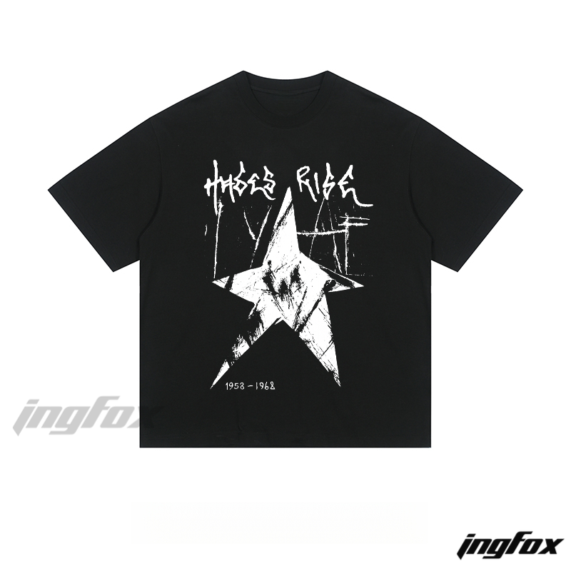 "THEY RISE" Star & Dates - Loose Fit Short Sleeve T-Shirt