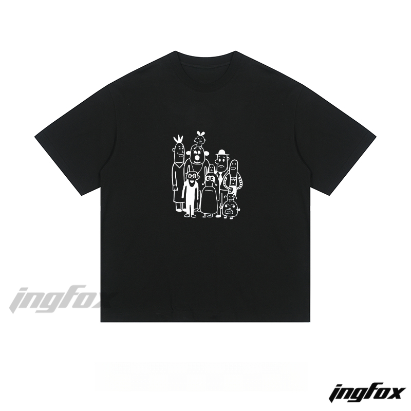 Whimsical Cartoon Character Group - Loose Fit Short Sleeve T-Shirt