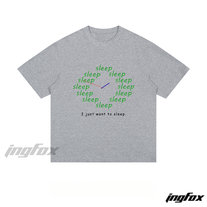 Sleepy Clock - Loose Fit Short Sleeve T - Shirt