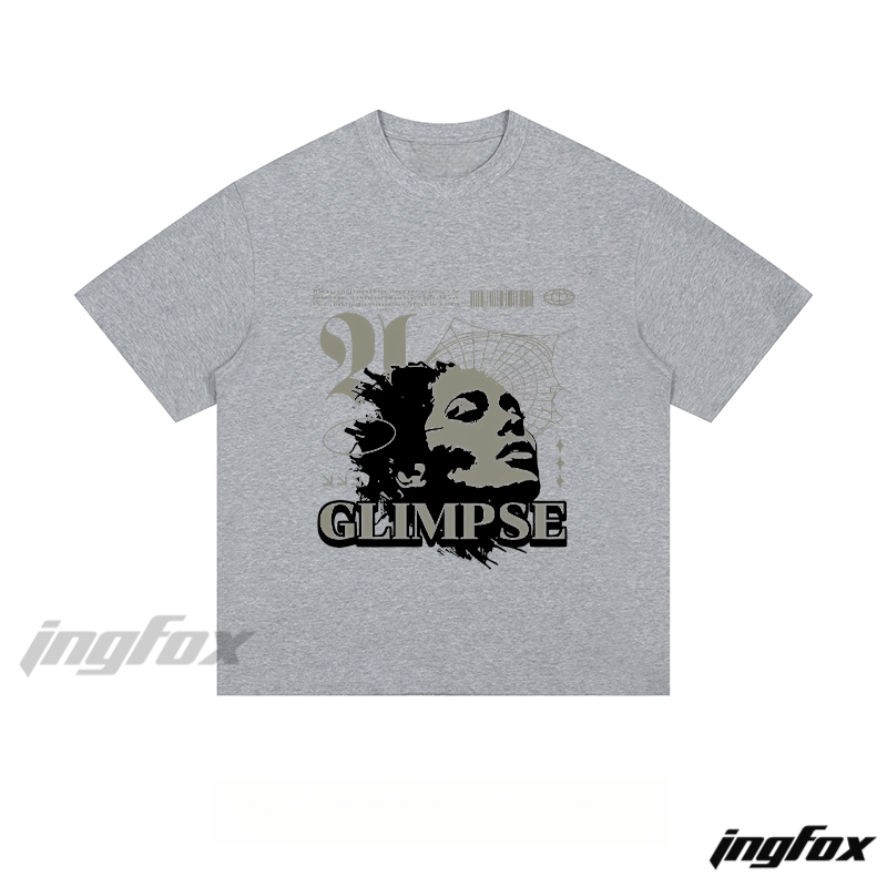 Streetwear Artistic Portrait & “GLIMPSE” - Loose Fit Short Sleeve T-Shirt