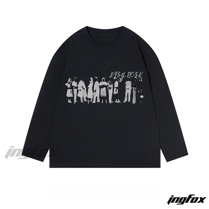 Vintage Group Silhouette - Classic Cotton Long Sleeve Tee