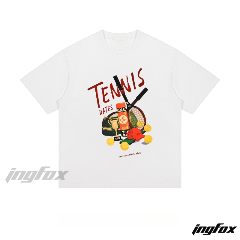 Tennis Retro Sport - Loose Fit Short Sleeve T - Shirt