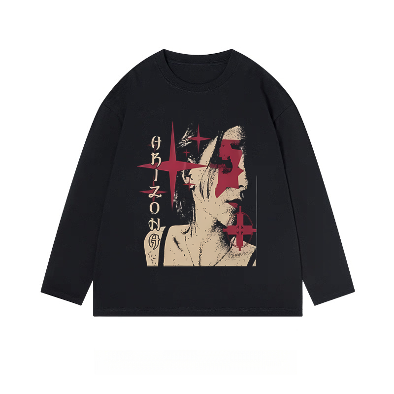 "AHIZON" Graphic - Classic Cotton Long Sleeve Tee