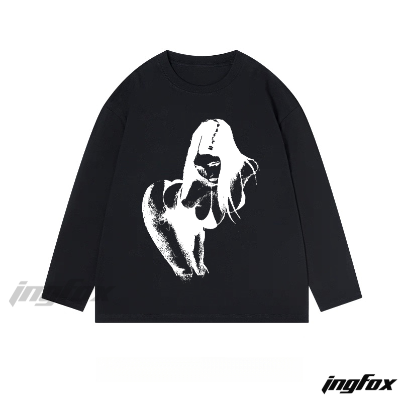 Abstract Figure Graphic - Classic Cotton Long Sleeve Tee