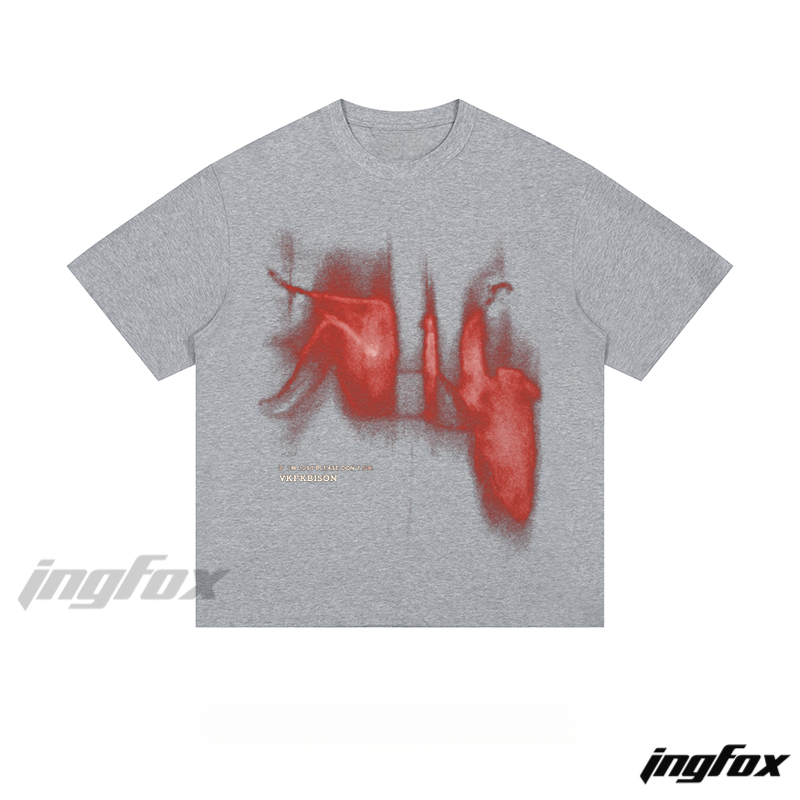 Blurred Organ Art - Loose Fit Short Sleeve T - Shirt