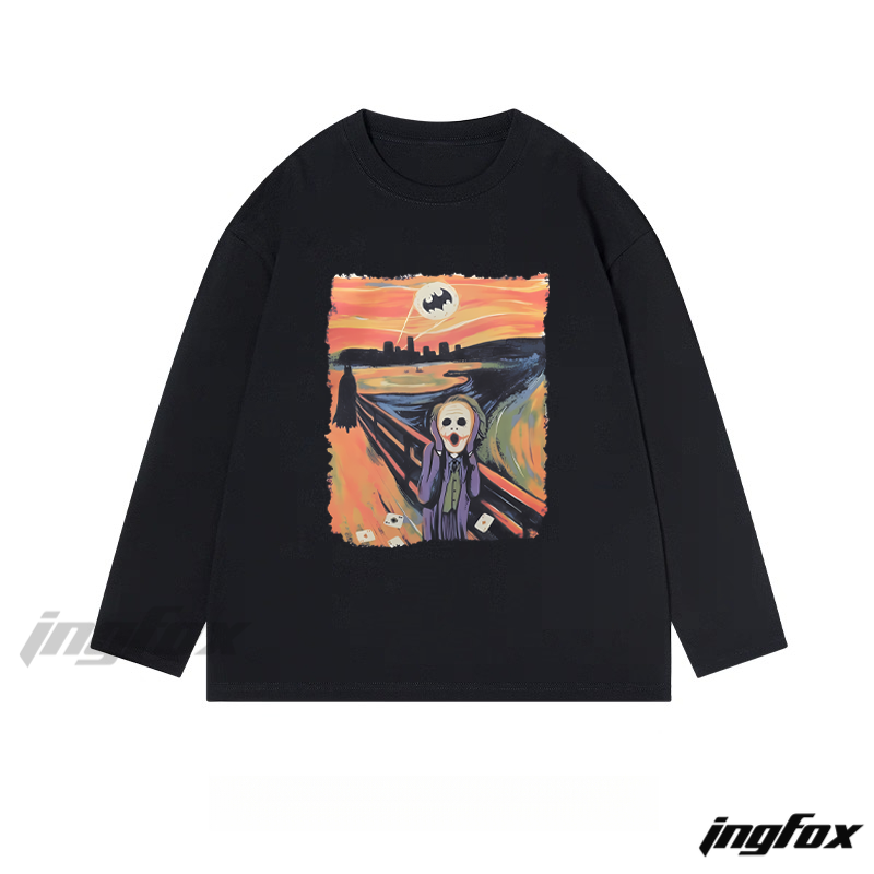 Pop - Culture Mashup Graphic - Classic Cotton Long Sleeve Tee