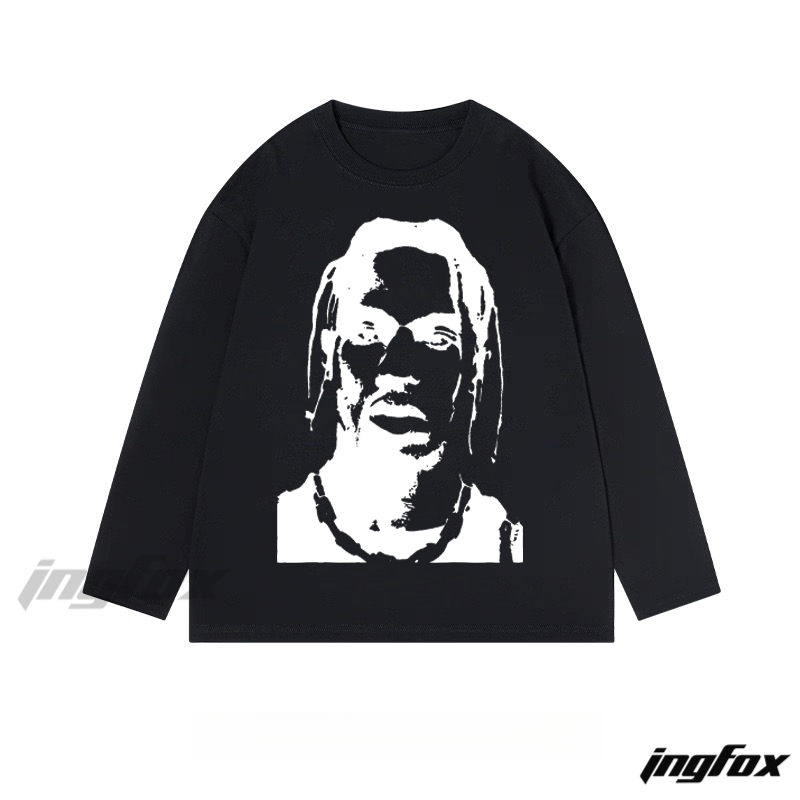 Portrait Graphic - Classic Cotton Long Sleeve Tee
