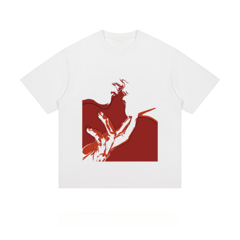 Abstract Hand & Silhouette - Loose Fit Short Sleeve T - Shirt