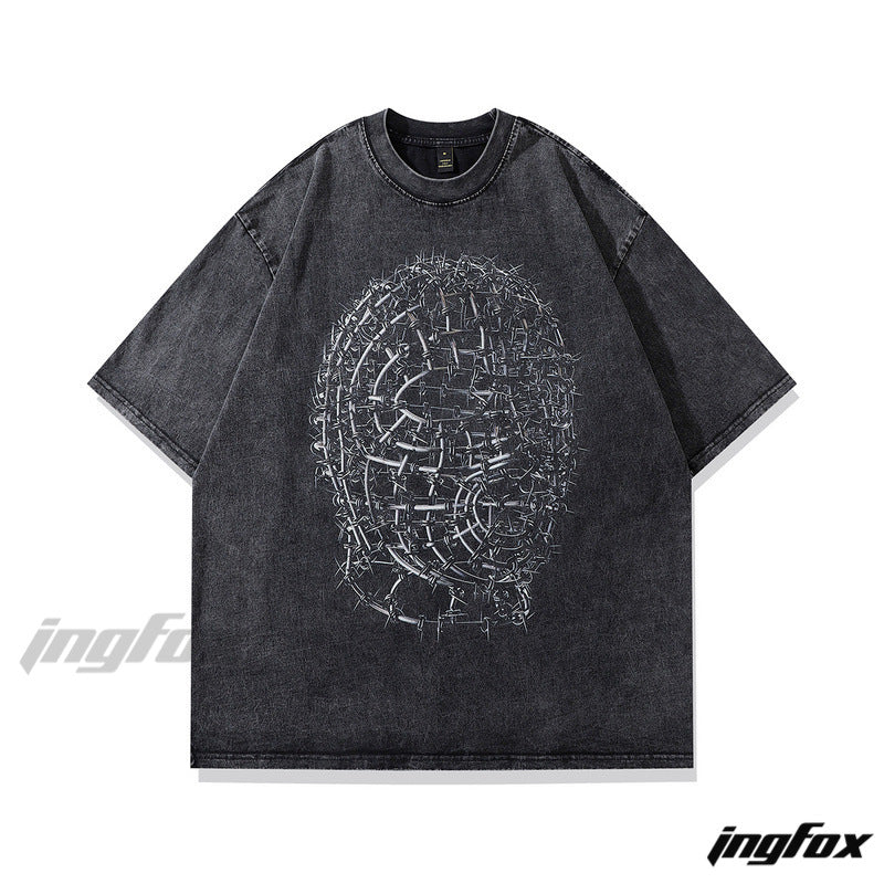 Wire Head - Vintage Washed Oversized T-Shirt