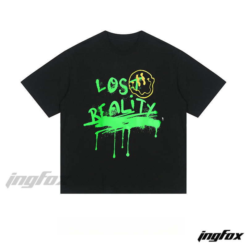"LOST REALITY" Drip Graphic - Loose Fit Short Sleeve T-Shirt