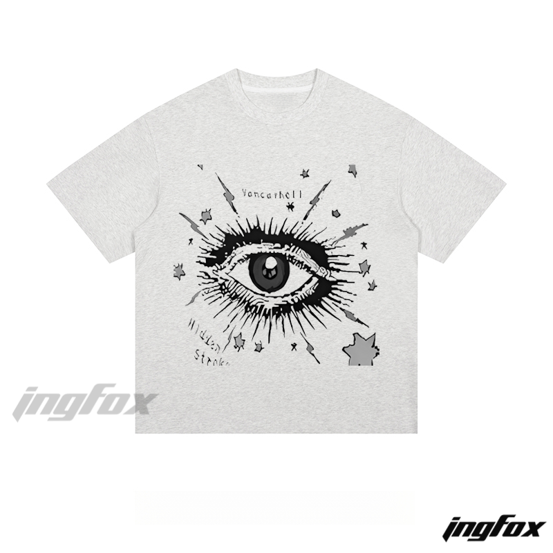 Starburst Eye Graphic - Loose Fit Short Sleeve T - Shirt