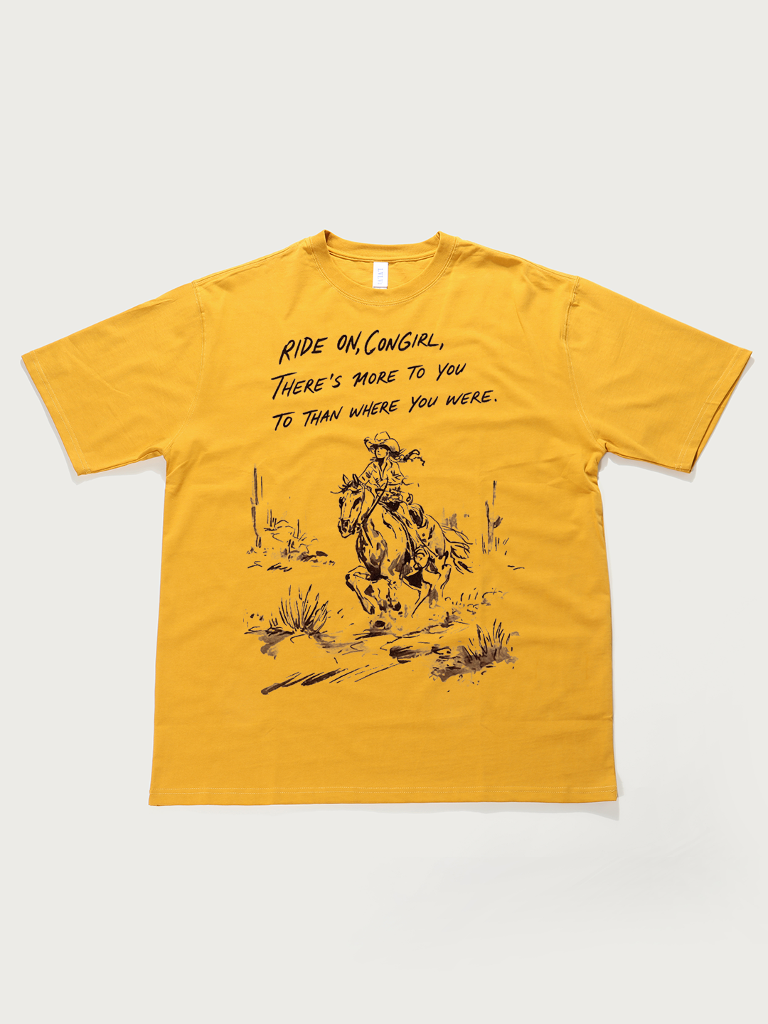 Ride On, Cowgirl - Unisex Retro Cotton Short Sleeve T-Shirt