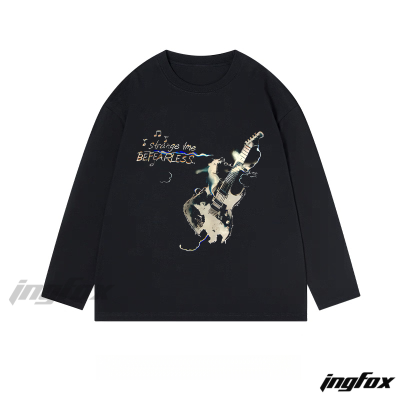 "BE FEARLESS" Guitar - Themed Classic Cotton Long Sleeve Tee