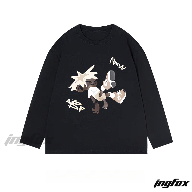 Cartoon Character - Themed Classic Cotton Long Sleeve Tee