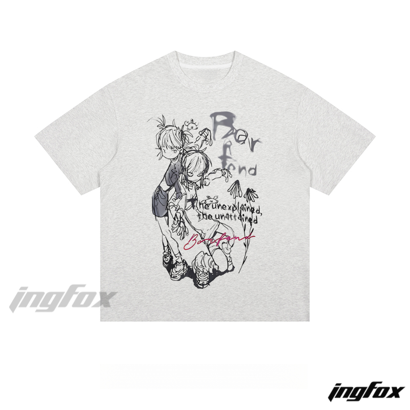 Anime - Style Character Graphic - Loose Fit Short Sleeve T - Shirt