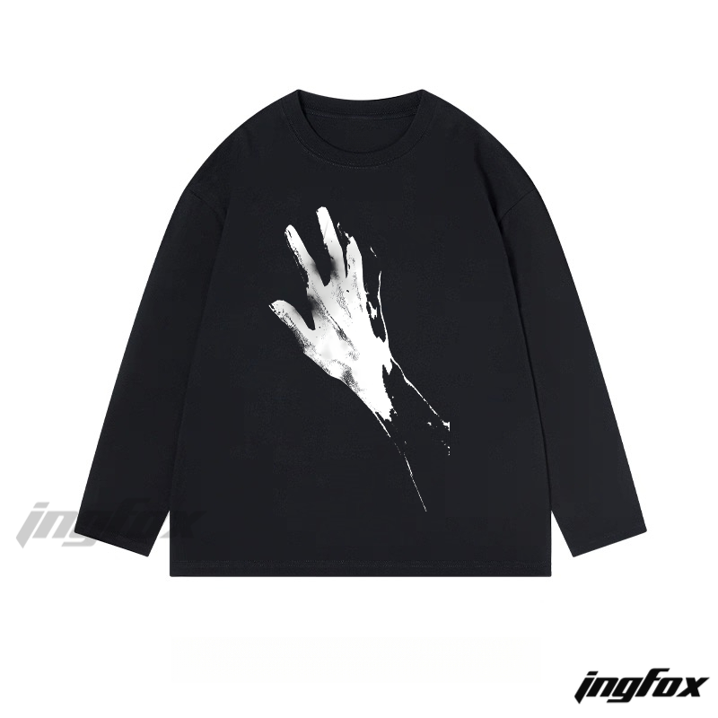 Ink Hand Graphic - Classic Cotton Long Sleeve Tee