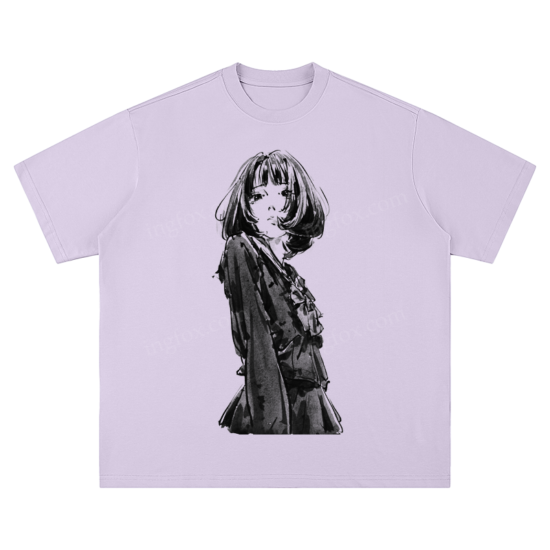Ink Sketch Girl - Unisex Fit Short Sleeve T - Shirt