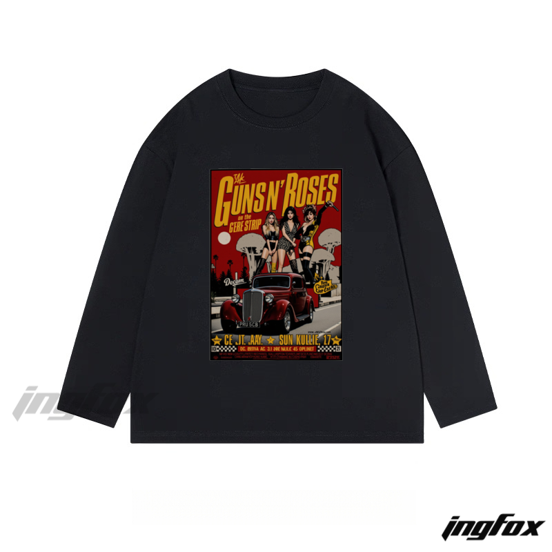 Guns N' Roses Cere Strip - Classic Cotton Long Sleeve Tee