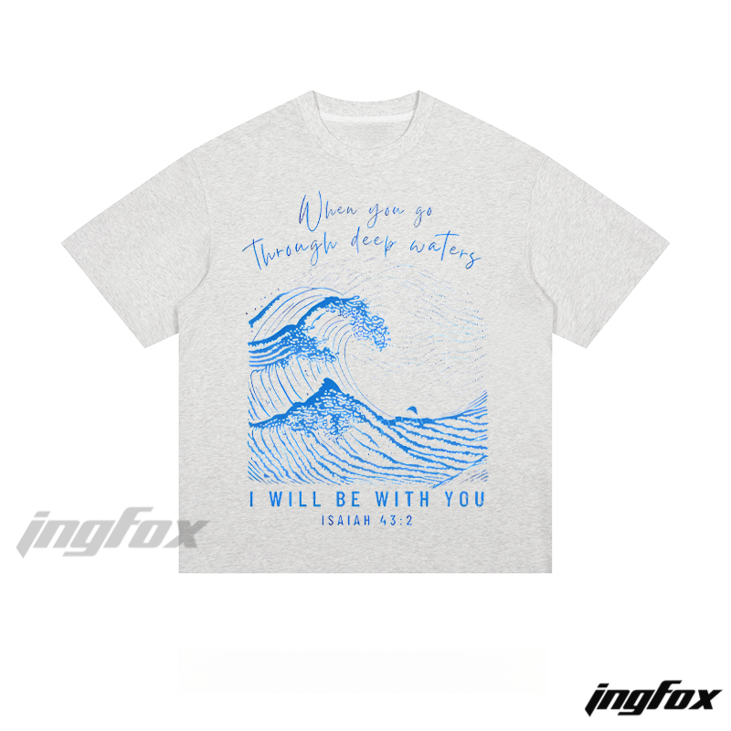 Isaiah 43:2 Wave Scene - Loose Fit Short Sleeve T-Shirt