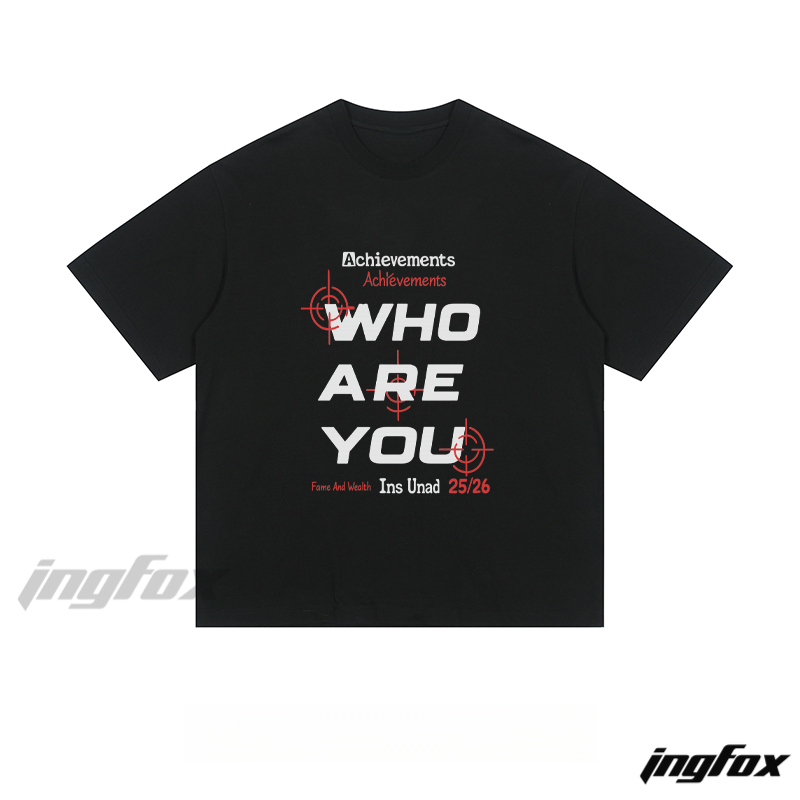 Self - Reflection Graphic Tee - Loose Fit Short Sleeve T - Shirt