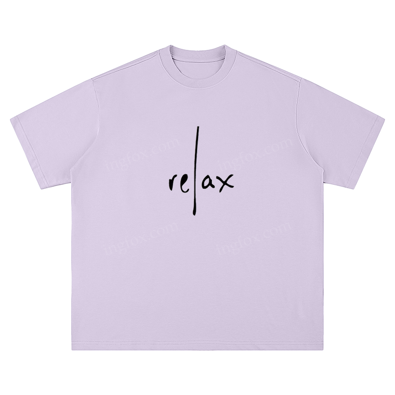 "Relax" Minimalist Print - Unisex Fit Short Sleeve T - Shirt