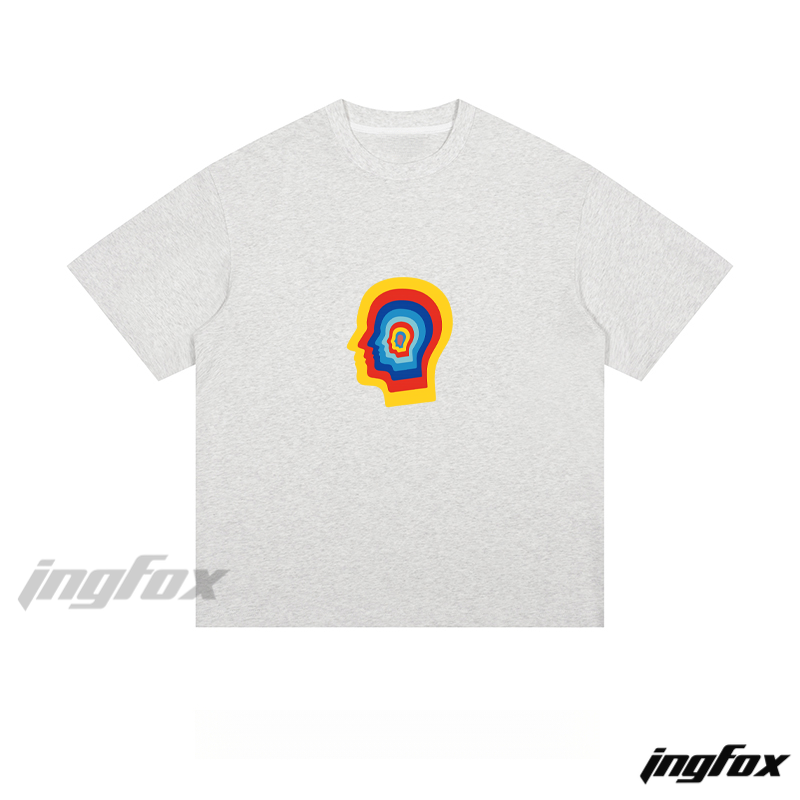 Colorful Mind Layers - Loose Fit Short Sleeve T - Shirt