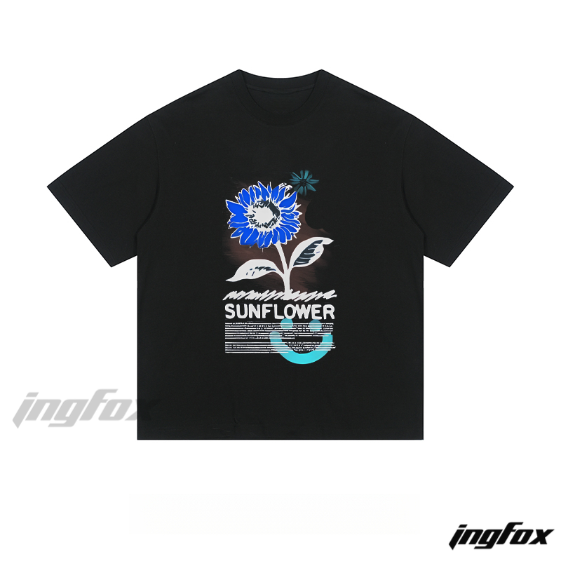 Sunflower & Mixed Elements - Loose Fit Short Sleeve T-Shirt