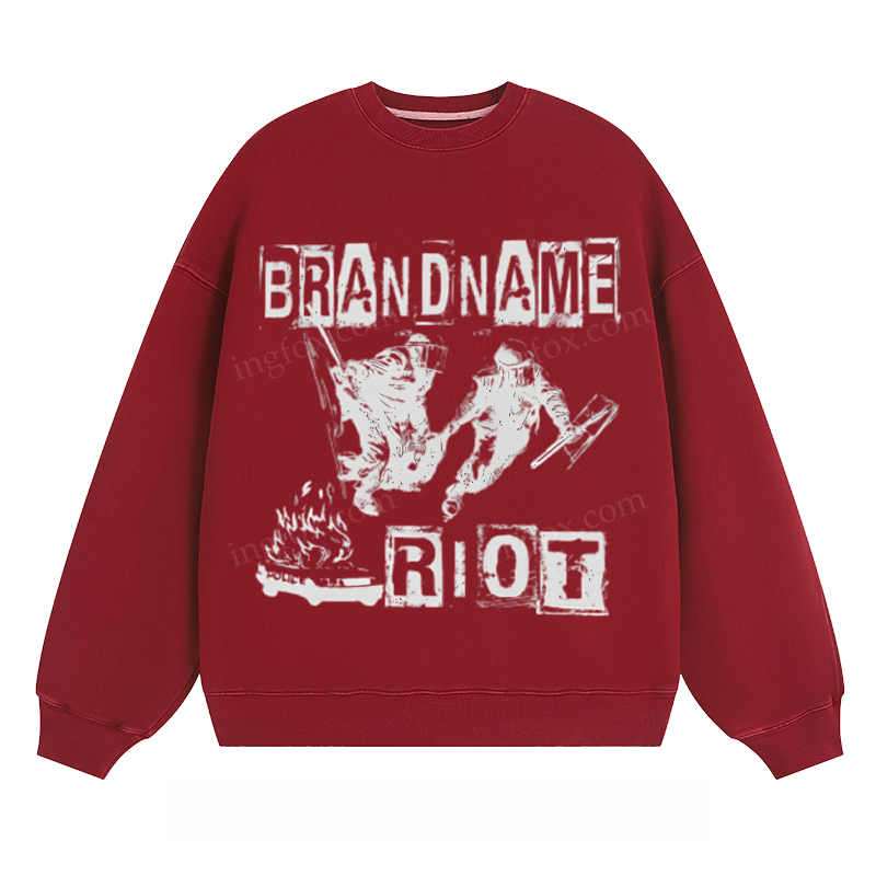 Riot - Themed Graphic Crewneck Sweatshirt