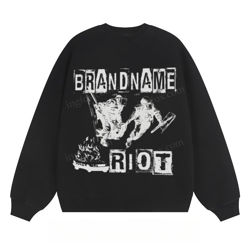 Riot - Themed Graphic Crewneck Sweatshirt