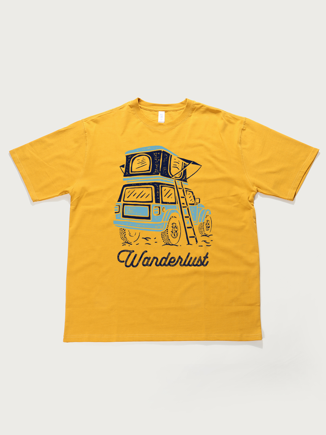 Wanderlust Camper - Unisex Retro Cotton Short Sleeve T-Shirt