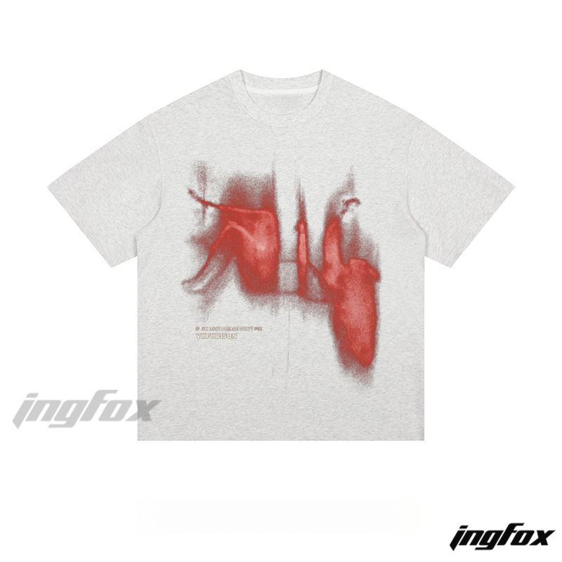 Blurred Organ Art - Loose Fit Short Sleeve T - Shirt